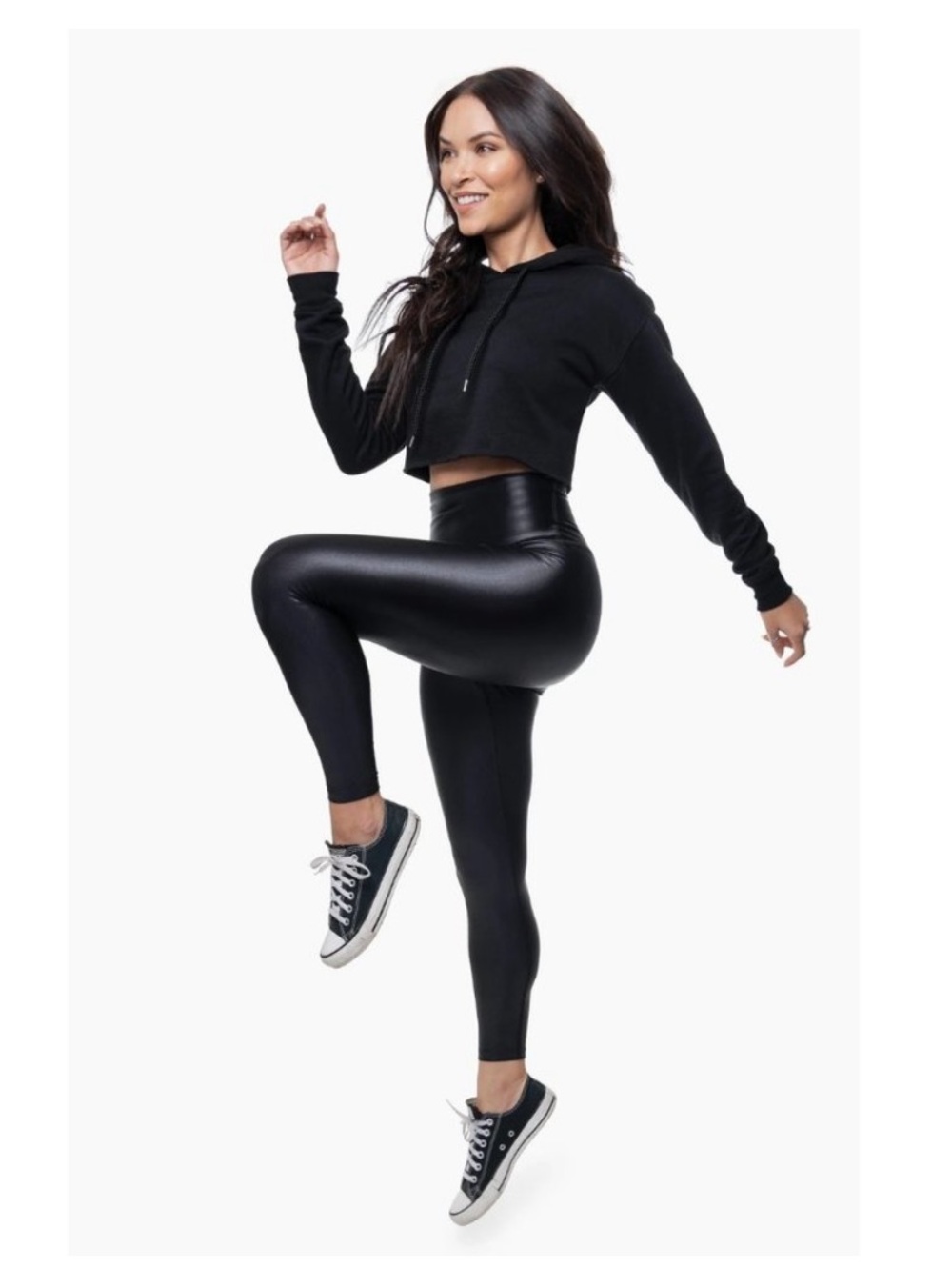 Belly Bandit Shiny Black High-Rise Leggings